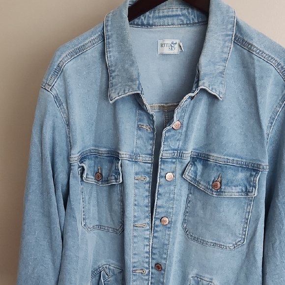 Terra & Sky Light Blue Jean Jacket - Picture 2 of 7